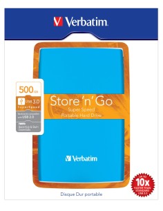 Verbatim Store'n'Go 500GB USB 3.0 disco rigido esterno Blu