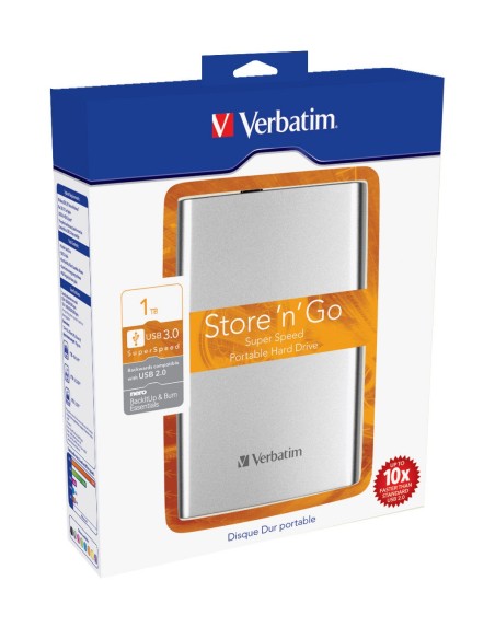 Verbatim Store 'n' Go disco rigido esterno 1000 GB Argento