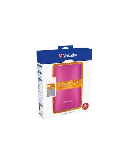 Verbatim Store 'n' Go USB 3.0 Portable Hard Drive 1TB Hot Pink disco rigido esterno 1000 GB Rosa