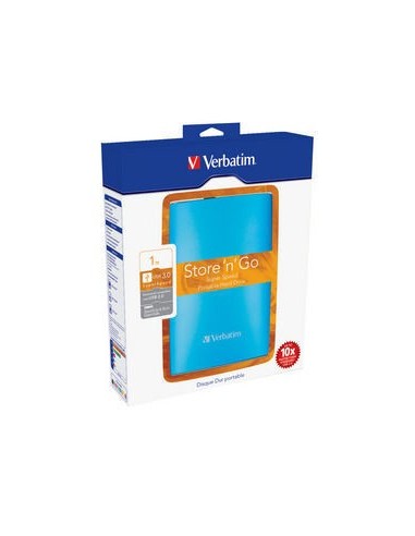 Verbatim Store 'n' Go USB 3.0 Portable Hard Drive 1TB Caribbean Blue disco rigido esterno 1000 GB Blu