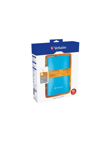 Verbatim Store 'n' Go USB 3.0 Portable Hard Drive 1TB Caribbean Blue disco rigido esterno 1000 GB Blu