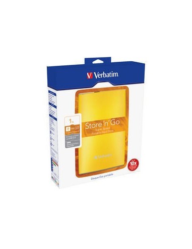 Verbatim Store 'n' Go USB 3.0 Portable Hard Drive 1TB Sunkissed Yellow disco rigido esterno 1000 GB Giallo