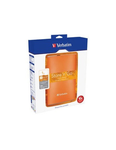Verbatim Store 'n' Go USB 3.0 Portable Hard Drive 1TB Volcanic Orange disco rigido esterno 1000 GB Arancione