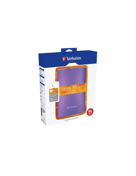 Verbatim Store 'n' Go USB 3.0 Portable Hard Drive 1TB Violet disco rigido esterno 1000 GB Viola