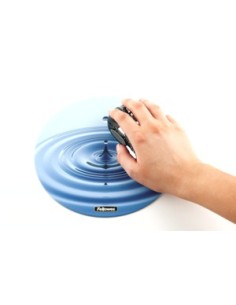 Fellowes Round Brite Mat Water Ripple Blu 2