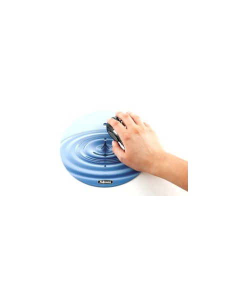 Fellowes Round Brite Mat Water Ripple Blu