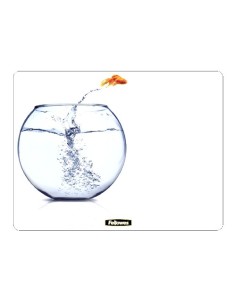 Fellowes Square Brite Mat Leaping Goldfish Bianco