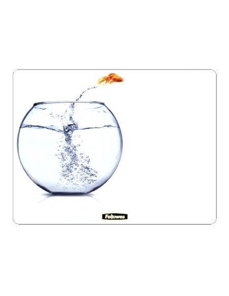 Fellowes Square Brite Mat Leaping Goldfish Bianco
