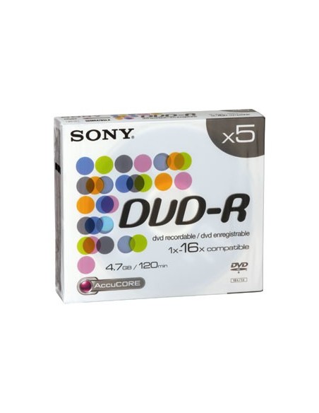 Sony DVD-R Slim Case 4,7 GB 5 pz