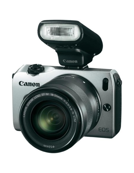 Canon EOS M + EF-M 18-55mm + 90EX MILC 18 MP CMOS 5184 x 3456 Pixel Nero, Argento