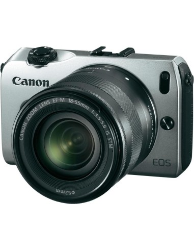 Canon EOS M + EF-M 18-55mm + 90EX MILC 18 MP CMOS 5184 x 3456 Pixel Nero, Argento