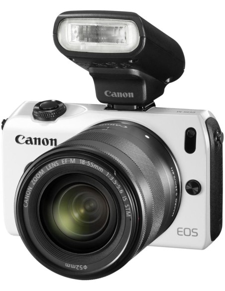 Canon EOS M + EF-M 18-55mm + 90EX MILC 18 MP CMOS 5184 x 3456 Pixel Nero, Bianco
