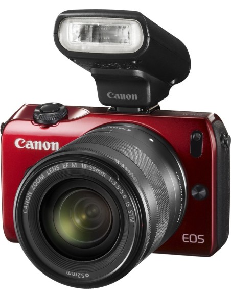 Canon EOS M + EF-M 18-55mm + 90EX MILC 18 MP CMOS 5184 x 3456 Pixel Nero, Rosso