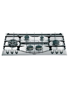 Hotpoint PH 960MST (IX) HA piano cottura Acciaio inossidabile Da incasso Gas 6 Fornello(i)
