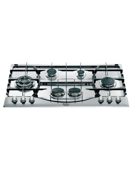 Hotpoint PH 960MST (IX) HA piano cottura Acciaio inossidabile Da incasso Gas 6 Fornello(i)