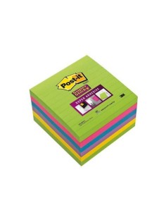 3M Post-it 100 x 100 (6 x 90) etichetta autoadesiva Blu, Verde, Rosa, Porpora, Giallo 6 pz