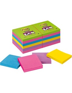 3M Post-it 76 x 76mm (12 x 90) etichetta autoadesiva Multicolore 12 pz