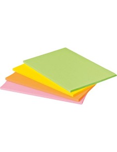 3M Post-it 200 x 149mm (4 x 45) etichetta autoadesiva Verde, Arancione, Rosa, Giallo 4 pz
