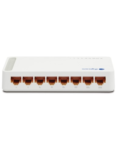 Digicom Mini Switch 8 Non gestito Fast Ethernet (10 100) Bianco