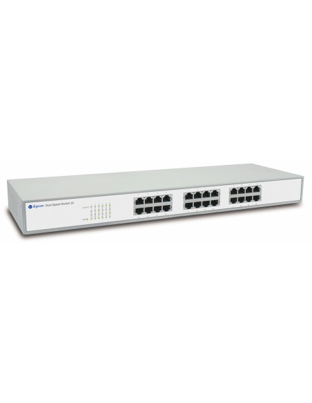 Digicom Dual Speed Switch 24 Non gestito Fast Ethernet (10 100) Grigio, Bianco