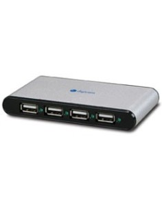 Digicom Hub USB 2.0 7P 480 Mbit s Nero, Argento