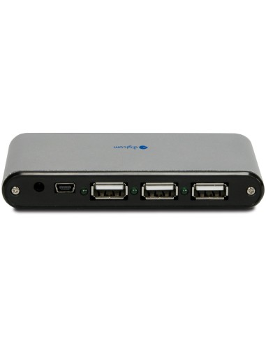 Digicom Hub USB 2.0 7P 480 Mbit s Nero, Argento
