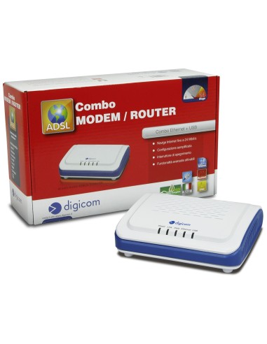 Digicom 8E4453 router cablato Fast Ethernet Blu, Bianco
