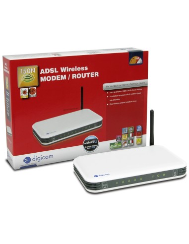Digicom RAW 150-A02 router wireless Fast Ethernet 4G Nero, Bianco