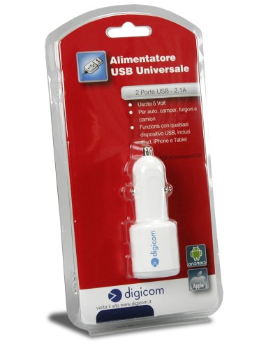 Digicom 8E4508 Caricabatterie per dispositivi mobili Bianco Auto