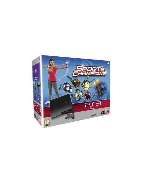 Sony PlayStation 3 320GB + 2 Move + Sports Champions Wi-Fi Nero