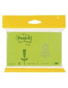 3M Post-it 76 x 127mm (2 x 100) etichetta autoadesiva Verde 2 pz