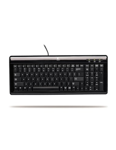 Logitech Ultra-Flat Keyboard, IT tastiera USB + PS 2 Nero