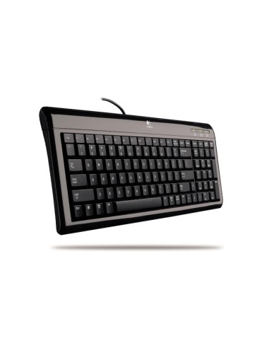 Logitech Ultra-Flat Keyboard, IT tastiera USB + PS 2 Nero
