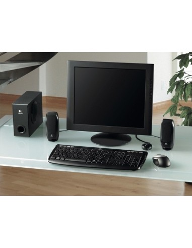 Logitech OEM S-220 Speaker System, European 17 W Nero 2.1 canali
