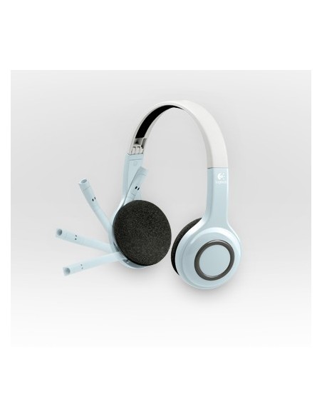 Logitech Wireless Headset for iPad Auricolare A Padiglione Musica e Chiamate Bluetooth Blu, Bianco