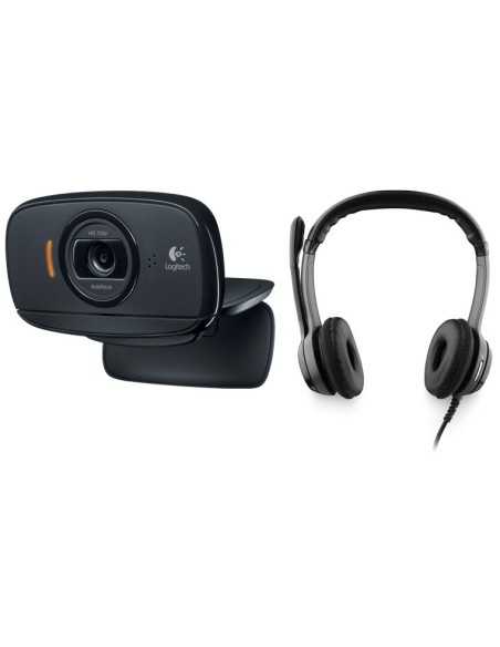 Logitech B525 + B530 webcam 2 MP 1280 x 720 Pixel USB 2.0 Nero