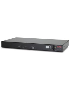 APC RACK ATS, 20A 208V, 16A 230V, C20 IN, (8) C13 (1) C19 OUT unità di distribuzione dell'energia (PDU) Nero