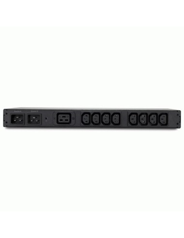APC RACK ATS, 20A 208V, 16A 230V, C20 IN, (8) C13 (1) C19 OUT unità di distribuzione dell'energia (PDU) Nero