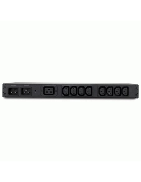 APC RACK ATS, 20A 208V, 16A 230V, C20 IN, (8) C13 (1) C19 OUT unità di distribuzione dell'energia (PDU) Nero