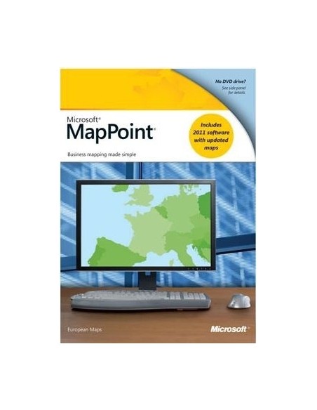 Microsoft MapPoint 2011 Europe, x32, WIN, EDU, DVD, ITA mappa per navigatore