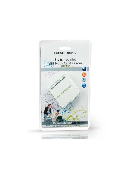 Conceptronic Stylish Multi Card Reader and 3 Ports Hub
