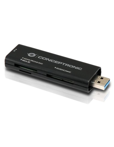 Conceptronic CMULTITRVU3 lettore di schede USB 3.2 Gen 1 (3.1 Gen 1) Nero