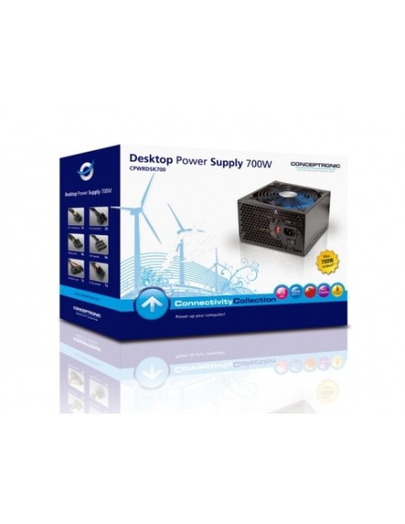 Conceptronic CPWRDSK700 alimentatore per computer 700 W 20+4 pin ATX ATX Nero