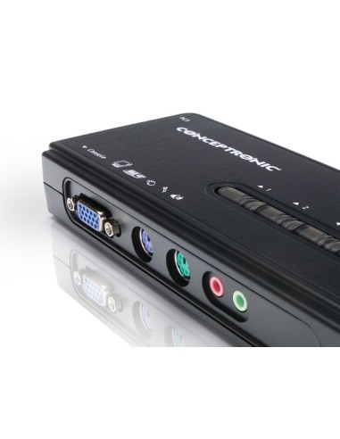 Conceptronic Switch KVM PS2 a 4 porte con audio