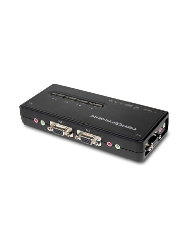 Conceptronic 4 ports USB KVM Switch with audio
