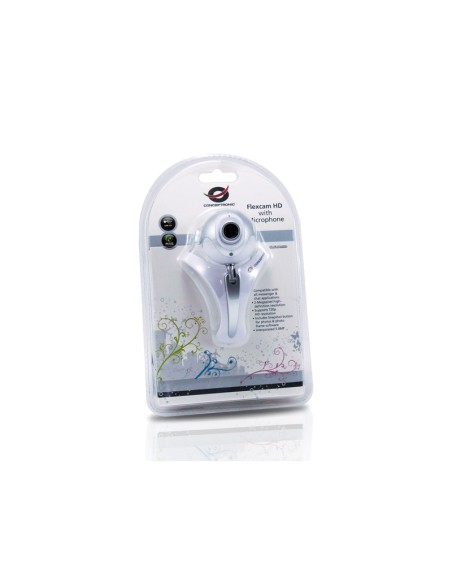 Conceptronic CLLFLCAMHD webcam 2 MP 1600 x 1200 Pixel USB 2.0 Argento