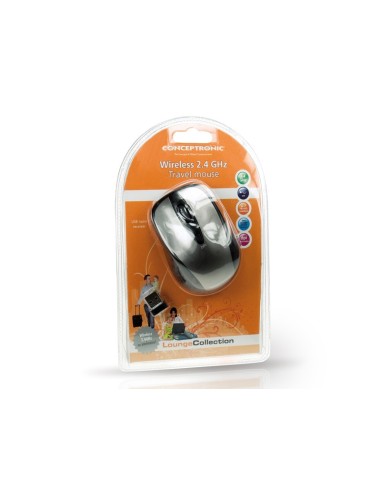 Conceptronic WIRELESS 2.4GHZ TRAVEL MOUSE + NANO RECEIVER