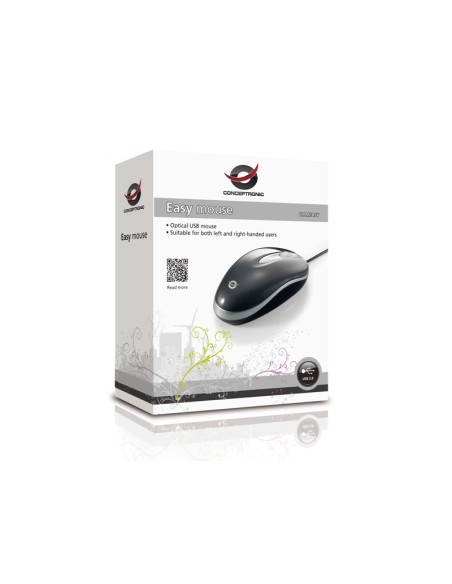 Conceptronic CLLMEASY mouse Ambidestro USB tipo A Ottico 800 DPI