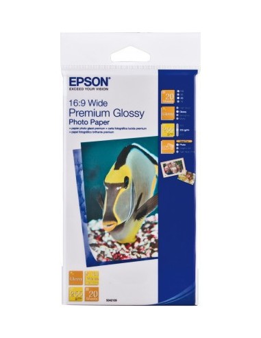 Epson Carta Fotografica Lucida Premium, formato 16 9 (10, 16x18, 06cm)