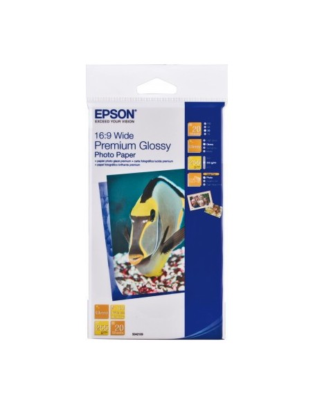 Epson Carta Fotografica Lucida Premium, formato 16 9 (10, 16x18, 06cm)